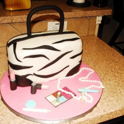 Zebra Purse & Make Up