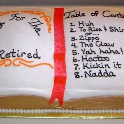 Retirement Book Cake