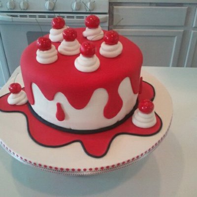Drippy Cherry Cake
