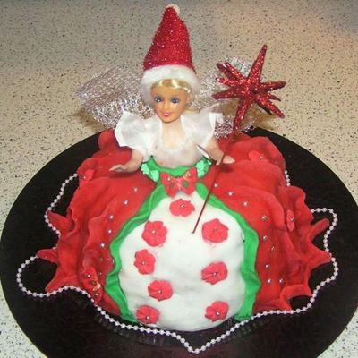 Christmas Barbie Cake