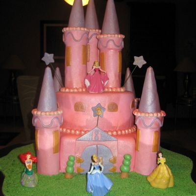 Disney Princesses Castle Cake