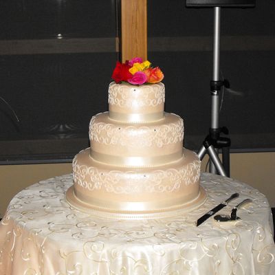 Fondant Covered With Gumpaste Scrolls