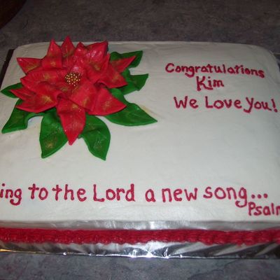 Poinsettia Cake