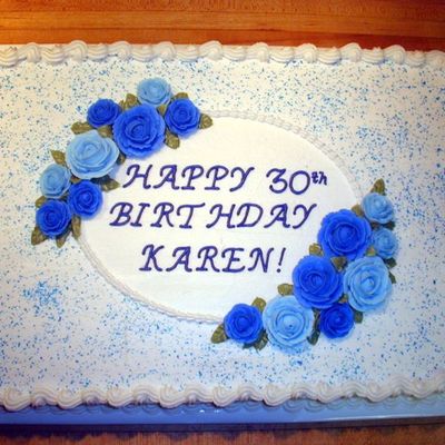 30Th Birthday Half Sheet Cake