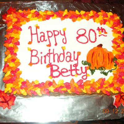 Fall Theme Birthday Cake