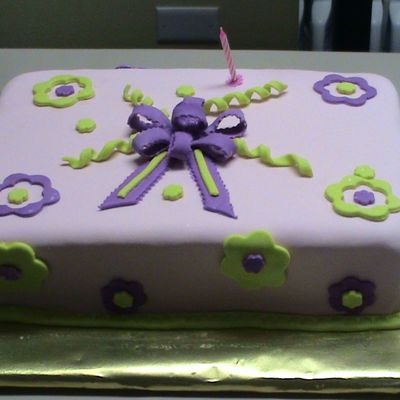 Cake Pink Green And Purple