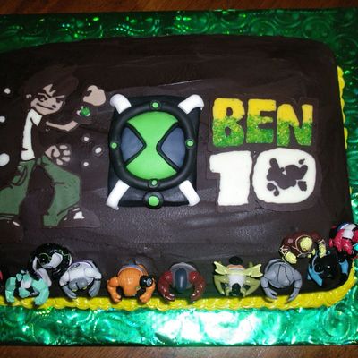 Ben 10 Cake With Chocolate Transfer