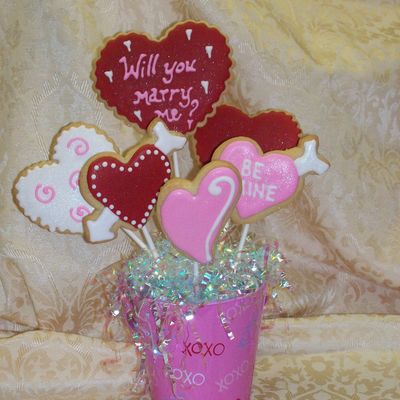 Valentine Cookie Bouquet