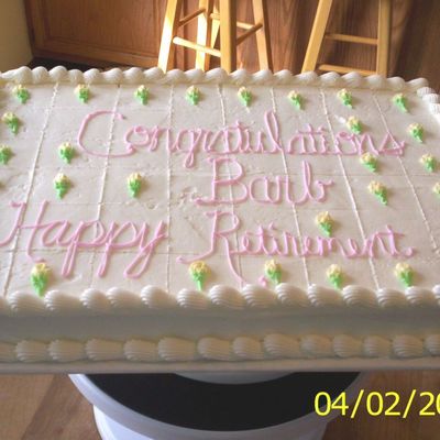 Retirement Sheet Cake