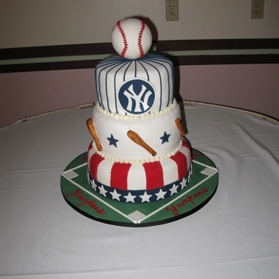 New York Yankees Wedding Cake