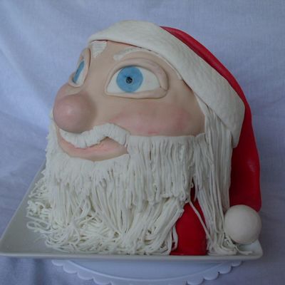 Santa Cake Side View