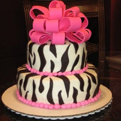 Pink Zebra Mod Cake