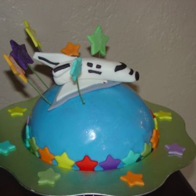Space Ship With Stars