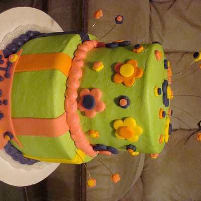 Fun Lime Green Cake