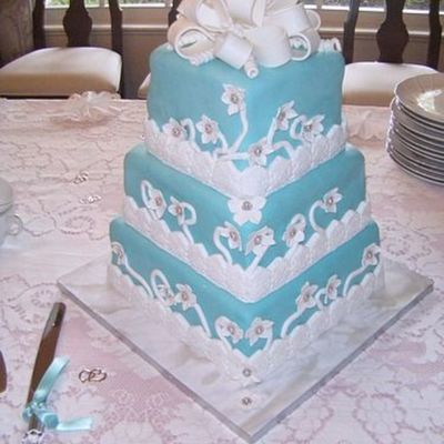 Tiffany Blue Wedding Cake
