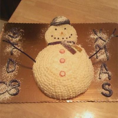 Snowman Cake With Fondant Hat