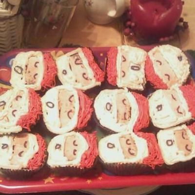 Santa Cupcakes
