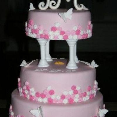 Pink Wedding Cake
