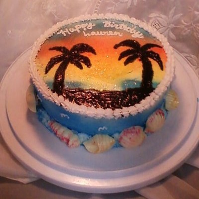 Hawiian Sunset With Palm Trees