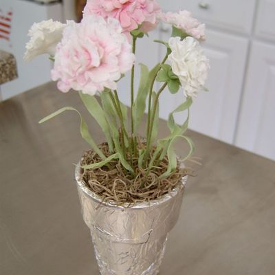 Carnation Display For Wilton Gum Paste Class