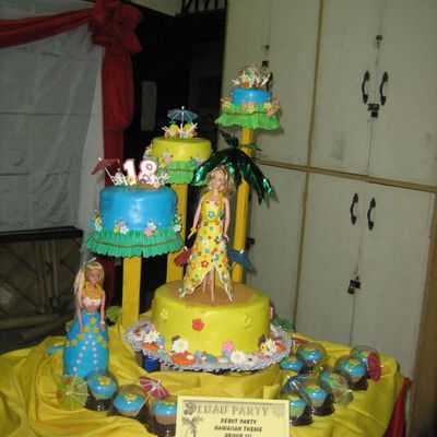 Hawaiian-Inspired Debut Cake