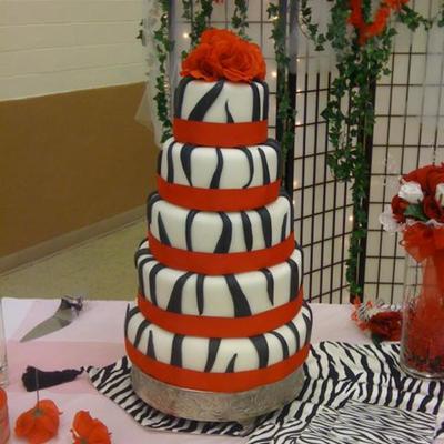 Zebra Wedding Cake