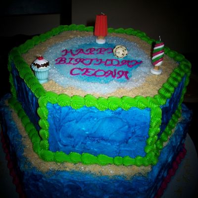 My Daughter's Beach Themed Cake