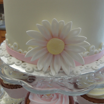 Daisy Cupcake Tower