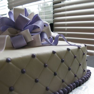 White & Purple Cake