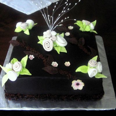 Chocolate Cake With Chocolate Ganache...