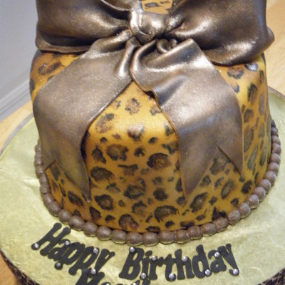 Leopard Birthday Cake