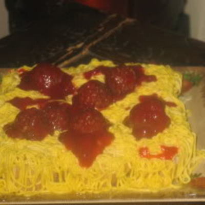 Spaghetti Meatballs. Cupcakes
