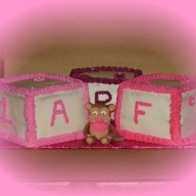 Baby Blocks W/ Baby Monkey