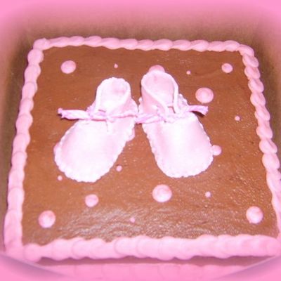 Marble Cake W/ Fondant Booties!