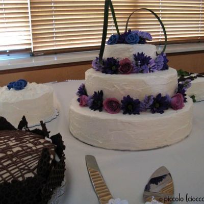 Tiered + Satellite Wedding Cake