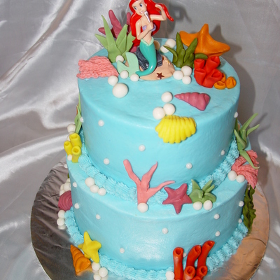 Ariel Birthday Cake