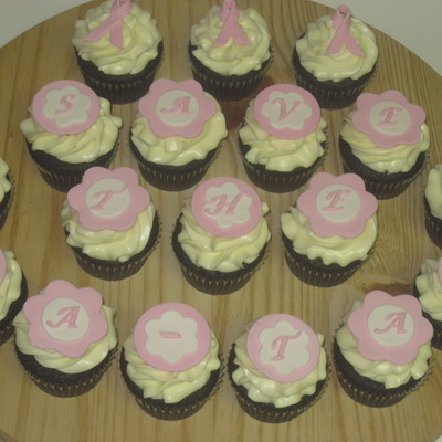 Save The Ta-Tas And Pink Ribbon Cupcakes