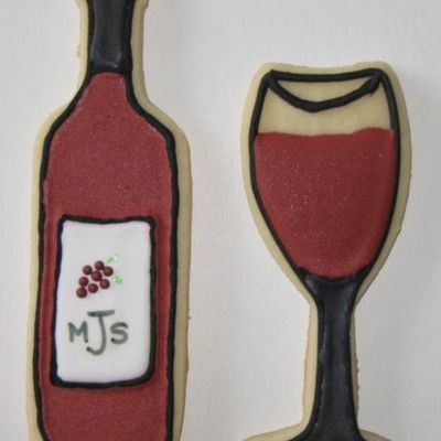 36Th Marlene's Wedding 'wine' Shower Cookies