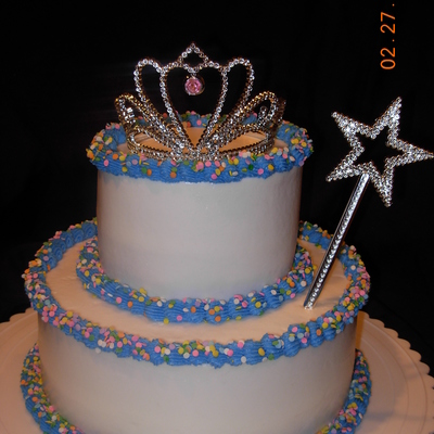 Blue And White Princess Cake