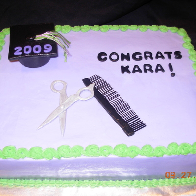 Beauty School Graduation Cake