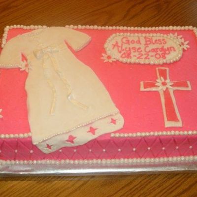 Girls Baptism Cake