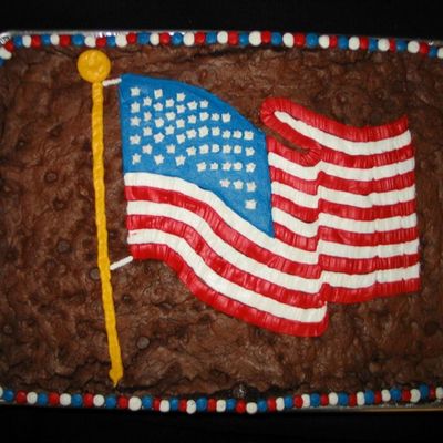 Flag Cookie Cake