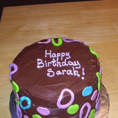 Chocolate With Fondant Circles