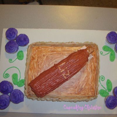 Wine Bridal Shower Cake