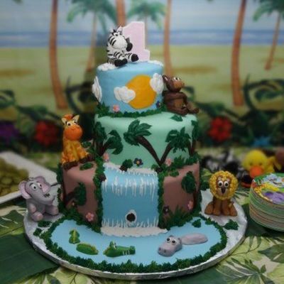 1St Birthday Cake (Jungle Theme)