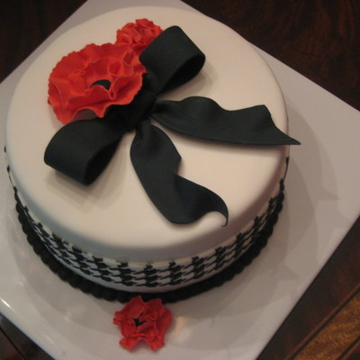 Houndstooth With Fantasy Flower