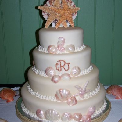 Sea Shell Wedding Cake