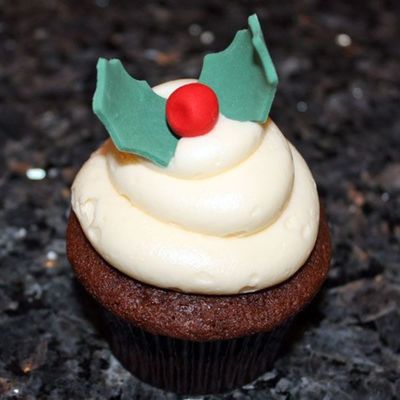 Holly Cupcakes