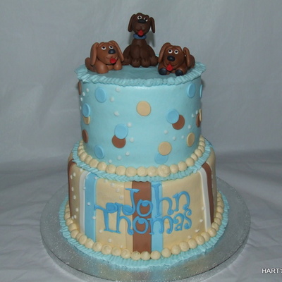 Puppy Dog Baby Shower Cake