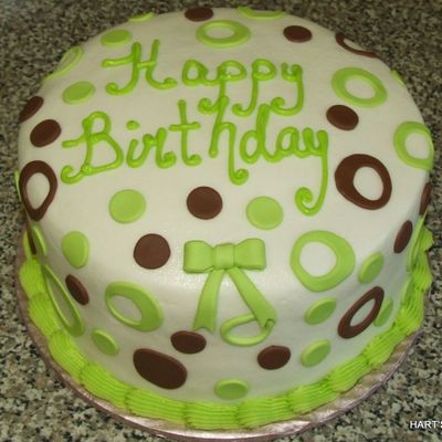 Lime Green Birthday Cake